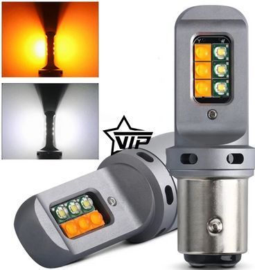 ДХО CREE 12LED 2в1 с функцией поворота CAN BUS (нет ошибок, цоколь 1156-180&deg;, BA15S, P21W)