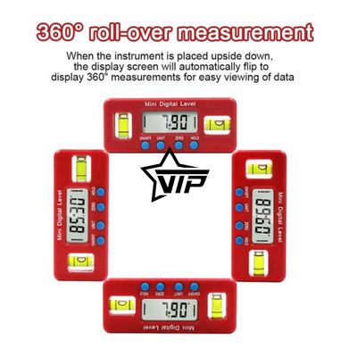 Угломер электронный "Mini Digital Level" магнитный, инклинометр, цифровой уровень (IP65, точность ±0,1°)