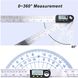 Електронний цифровий кутомір-лінійка "Digital Protractor-500" (транспортир, малка, 0-360 °)