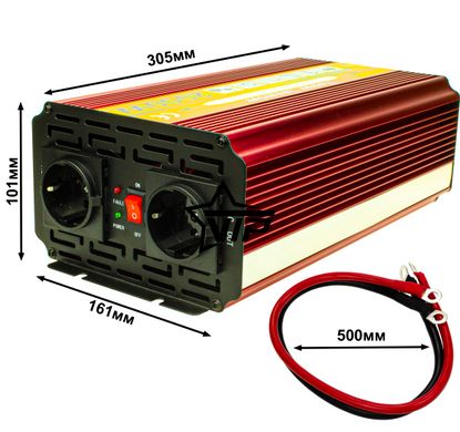 Інвертор 12V-220 "XUYUAN 2000W MOD", перетворювач напруги 12V-220V (Модифікована Сінусоїда, 2000Вт)