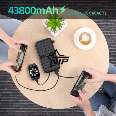 Повербанк "XIONEL L3S4W" 20000 mAh із сонячною панеллю (універсальна мобільна батарея Power Bank)