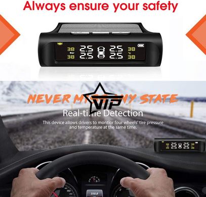 Система контроля давления в шинах TPMS T-2VOICE (4шт. внутренние датчики, Солнечная батарея)