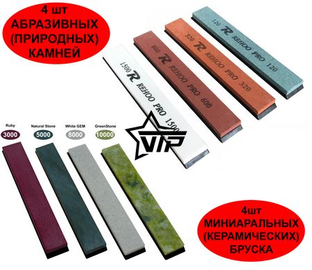 Точилка ножів "Rehoo PRO RH - 006" на струбціні (360°, вдосконалений механізм, 8 каменів)