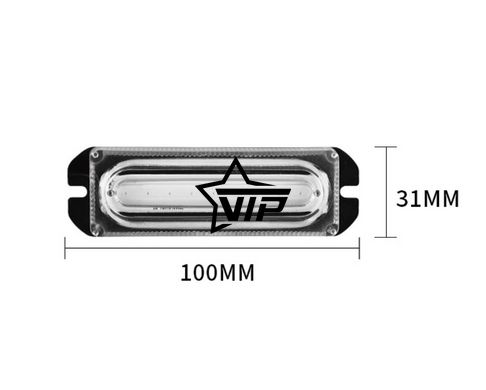 Стробоскоп ЧЕРВОНО-СИНІЙ "FEDERAL STROBE 063COB" (під решітку, бампер, з кнопкою вкл/викл)