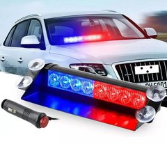 Стробоскоп ЧЕРВОНО-СИНІЙ на лобове скло "FEDERAL STROBE 8LED", проблисковий маячок салон авто