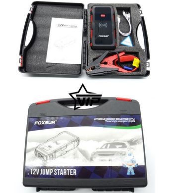 Пускозарядное устройство "Foxsur FJS-700", Бустер для авто Jump Starter (26800 mAh, 800A)