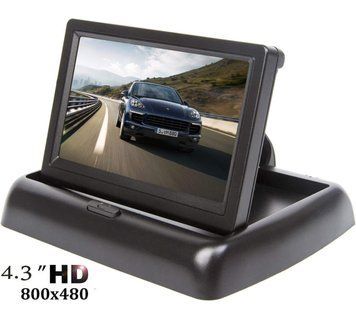 Монитор TFT LCD HD4.3" для камеры заднего вида в автомобиль (4,3 дюйма, 2-AV, раскладной)