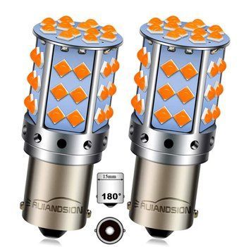 Лампа для поворотов 1156-35LED YEL 30W (Очень Яркая, CAN-BUS, цоколь1156 BA15S P21W (180&deg;), 12V-24V)