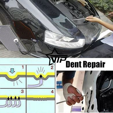Набор PDR крючков (клюшек) + подушка расширительная с клином для удаления вмятин без покраски