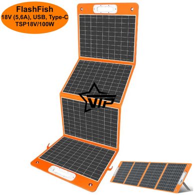 Портативная солнечная батарея Flashfish TSP18V/100W, панель для зарядки телефона и генератора