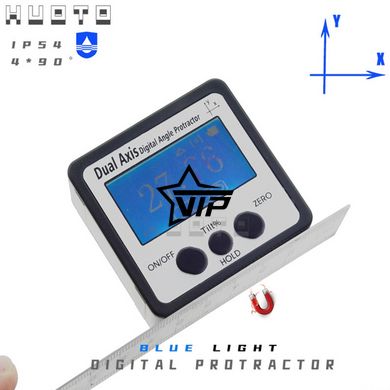 Кутомір "Dual Axis" двоосьовий електронний магнітний, інклінометр, цифровий рівень (IP54, точність ±0,2°)
