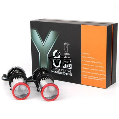 Лампи BI-LED міні-лінзи Y8 "H4 MINI LED LENS" (70Вт, 16000Лм, 6000К, 9-36v, Цоколь H4)