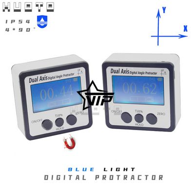 Кутомір "Dual Axis" двоосьовий електронний магнітний, інклінометр, цифровий рівень (IP54, точність ±0,2°)
