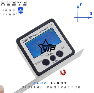 Кутомір "Dual Axis" двоосьовий електронний магнітний, інклінометр, цифровий рівень (IP54, точність ±0,2°)