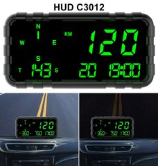 Автомобильный GPS спидометр HUD C3012 (Экран 5,5 дюйма, скорость, пробег, время, компас)