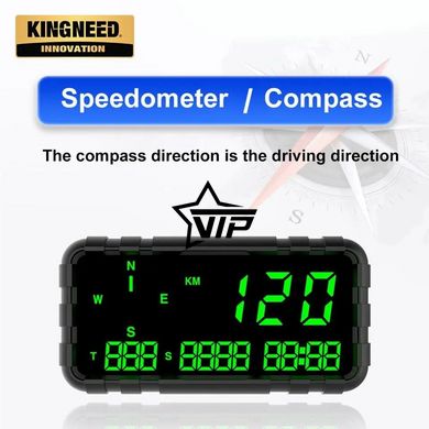 Автомобильный GPS спидометр HUD C3012 (Экран 5,5 дюйма, скорость, пробег, время, компас)