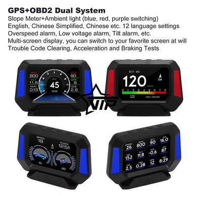 Бортовой компьютер HUD P21 (OBD2 диагностика, GPS)