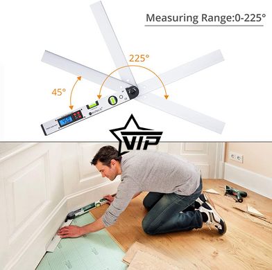 Цифровой профессиональный уровень с угломером "AR-400" (IP65, точность ±0,1°)