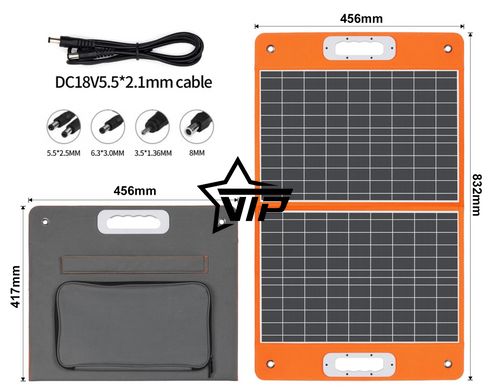 Портативная солнечная батарея Flashfish TSP18V/60W, панель для зарядки телефона и генератора