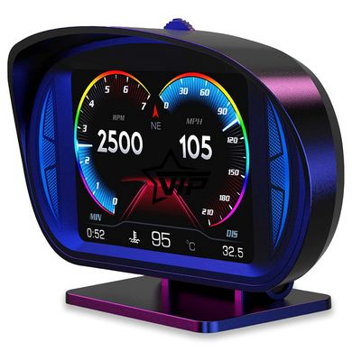 Бортовой компьютер HUD P2 (OBD2 диагностика, GPS)