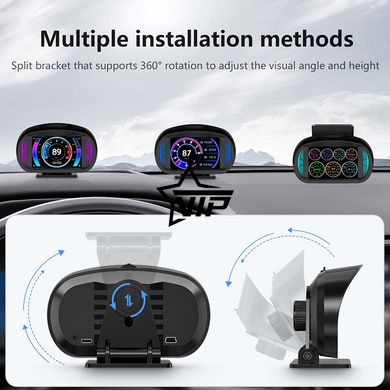 Бортовой компьютер HUD P2 (OBD2 диагностика, GPS)