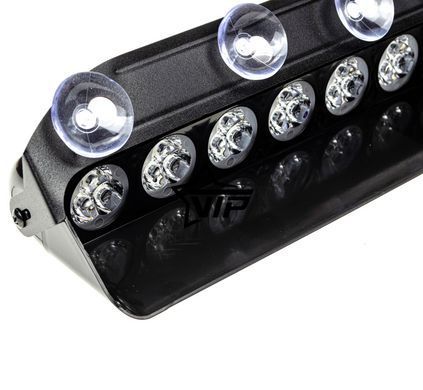 Стробоскоп ЖЕЛТЫЙ на лобовое стекло "HIGH POWER LED F27", проблесковый маячок салон авто (ЯРКИЙ 80W)