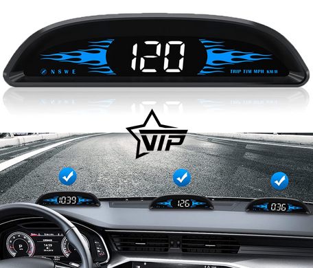 Автомобільний GPS спідометр, одометр "HUD G2" (Годинник, Компас, Дисплей 4,3)