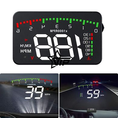 Автомобильный OBD2 спидометр, тахометр, вольтметр "HUD A900" (проекция на стекло)