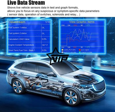 Konnwei KW-681 Профессиональный АВТОСКАНЕР OBD2 с тестером АКБ (6В - 12В)