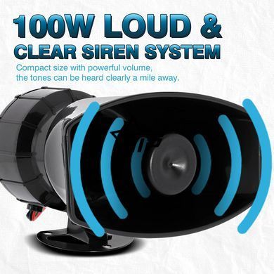 Спецсигнал СГУ 12v 100w "Police Siren 5100" (Рупор, микрофон, сирена 5 мелодий)