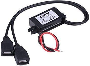 Перетворювач напруги "CPT 2A" 12В - 5В на 2 USB струм 3А (прихована проводка)