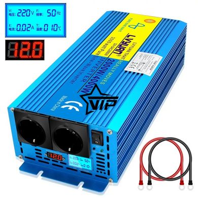 Інвертор 12V-220 "LVYUAN 4000W", перетворювач напруги 12V-220V (Чиста Сінусоїда, 4000Вт)