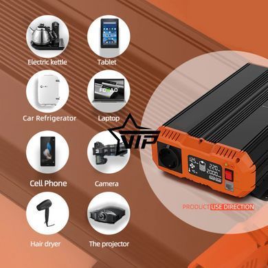 Інвертор 24V-220 синусоїдальний FCHAO KSC-3500W (Чиста синусоїда, 7000Вт)