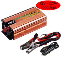 Інвертор 12V-220 "UKC 1000W", перетворювач напруги 12V-220V (1USB, 1 розетка, потужність 1000Вт)