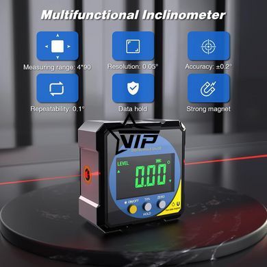 Угломер электронный "Digital Inclinometer Laser" магнитный, инклинометр, цифровой лазерный уровень