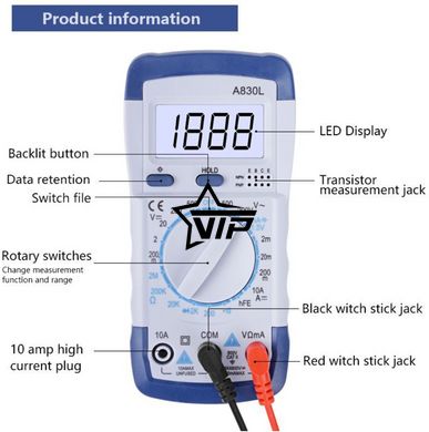 Паяльный набор HandSkit-830LCD, мультиметр, паяльник 90W с регулируемой t и ЖК дисплеем (20 предметов, Кейс)