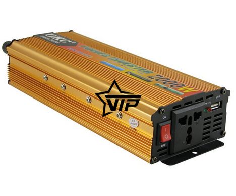 Інвертор 12V-220 "UKC 2000W", перетворювач напруги 12V-220V (1USB, 1 розетка, потужність 2000Вт)