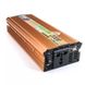 Інвертор 12V-220 "UKC 2000W", перетворювач напруги 12V-220V (1USB, 1 розетка, потужність 2000Вт)