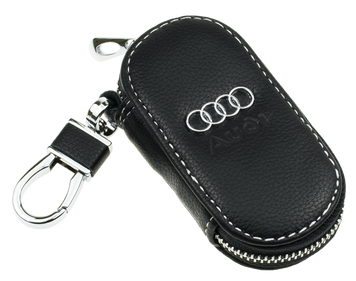 Ключница для автомобильных ключей "AUDI KEY CASE-003", кожаная автоключница