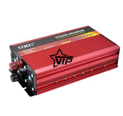 Інвертор 12V-220 "UKC 2500W", перетворювач напруги 12V-220V (1 розетка, потужність 2500Вт)