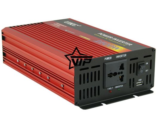 Інвертор 12V-220 "UKC 2500W", перетворювач напруги 12V-220V (1 розетка, потужність 2500Вт)