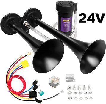 Сигнал повітряний "Dual Air Horn TZ-301" 2 дудки (рожка) з компрессором (24V, 150DB)