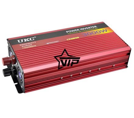 Інвертор 12V-220 "UKC 3000W", перетворювач напруги 12V-220V (1 розетка, потужність 3000Вт)