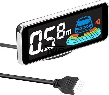 Парктронік Parking NY606 LCD для заднього бампера (4 сенсори, білі, голосові підказки)